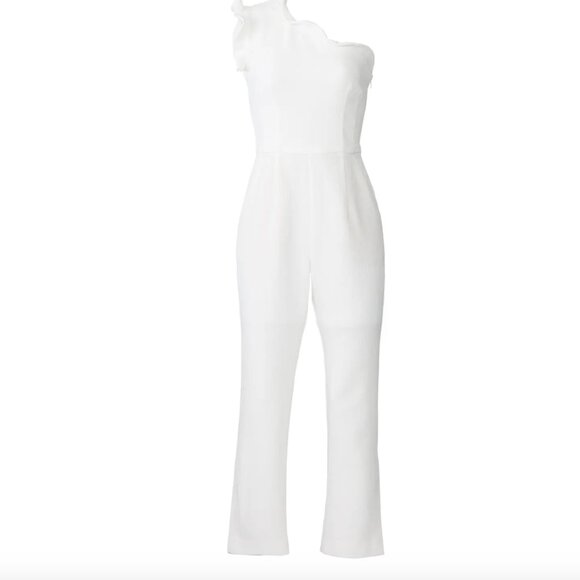 BLACK HALO Pravella White Jumpsuit Size 4